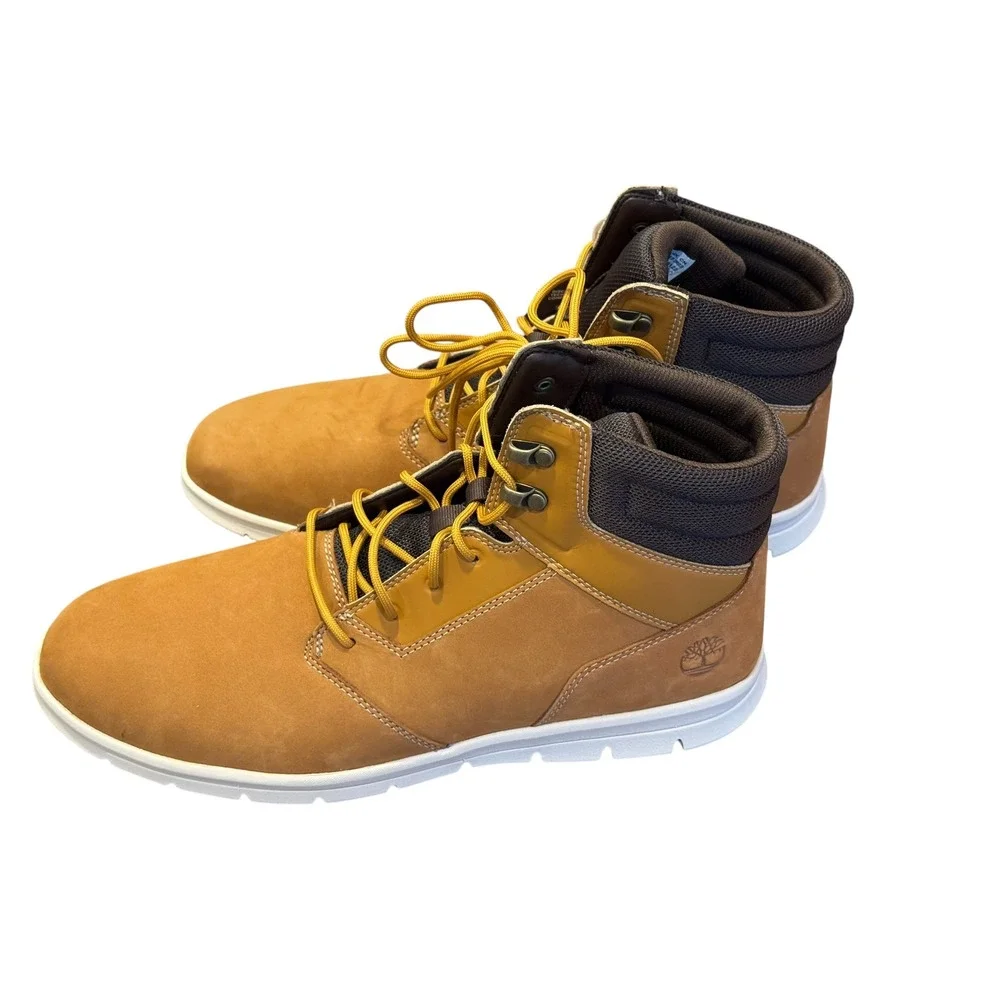 Timberland Mens Grayton Wheat Nubuck Leather Boots Size 11 Ortholite New